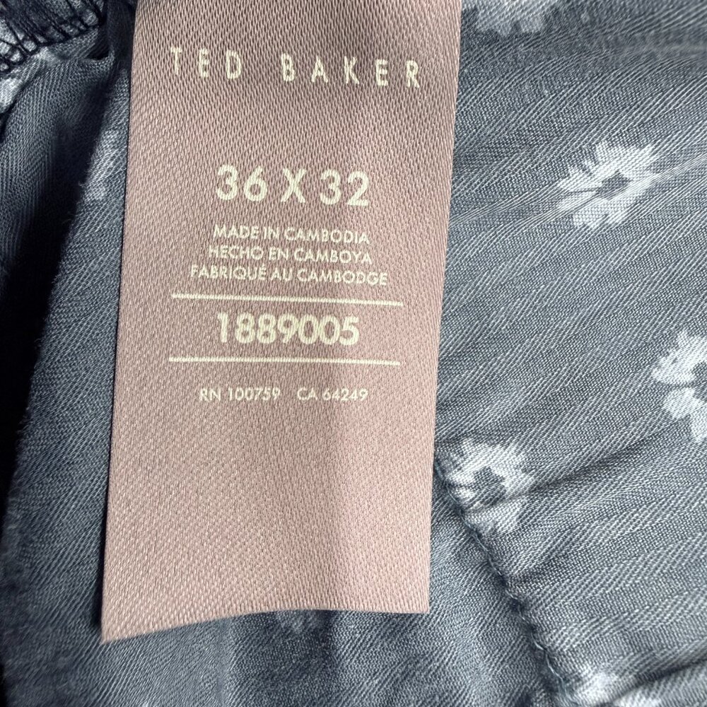 Ted Baker Comfort Stretch Jeans Men's 36x32 Regular Fit Tapered Blue Denim NEW - Picture 11 of 15